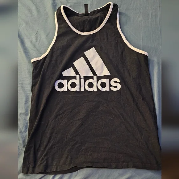 Adidas Mens Black Tank Top - Picture 1 of 3